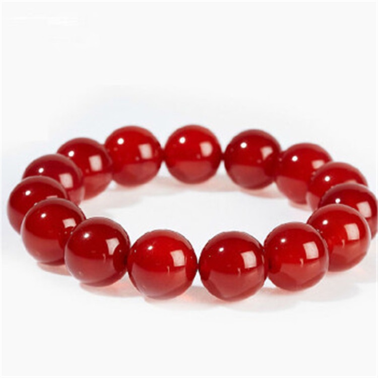 Gelang Tangan Batu Kristal Agate Carnelian Merah Natural Untuk Wanita