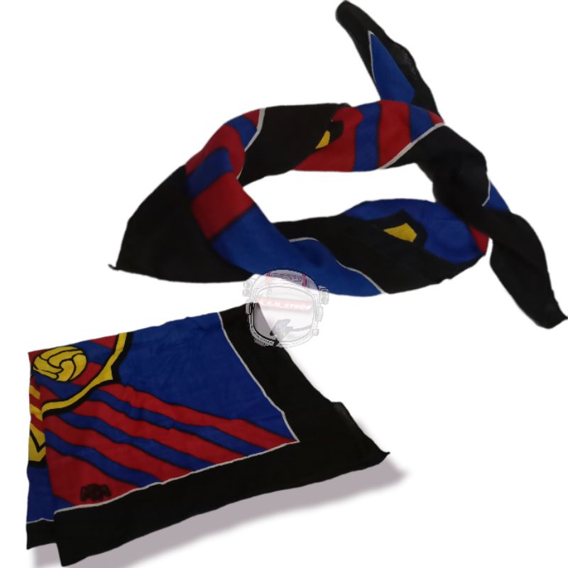 Slayer Motif Bola Bahan Rayon Halus / Saputangan Motif Club Bola Barca