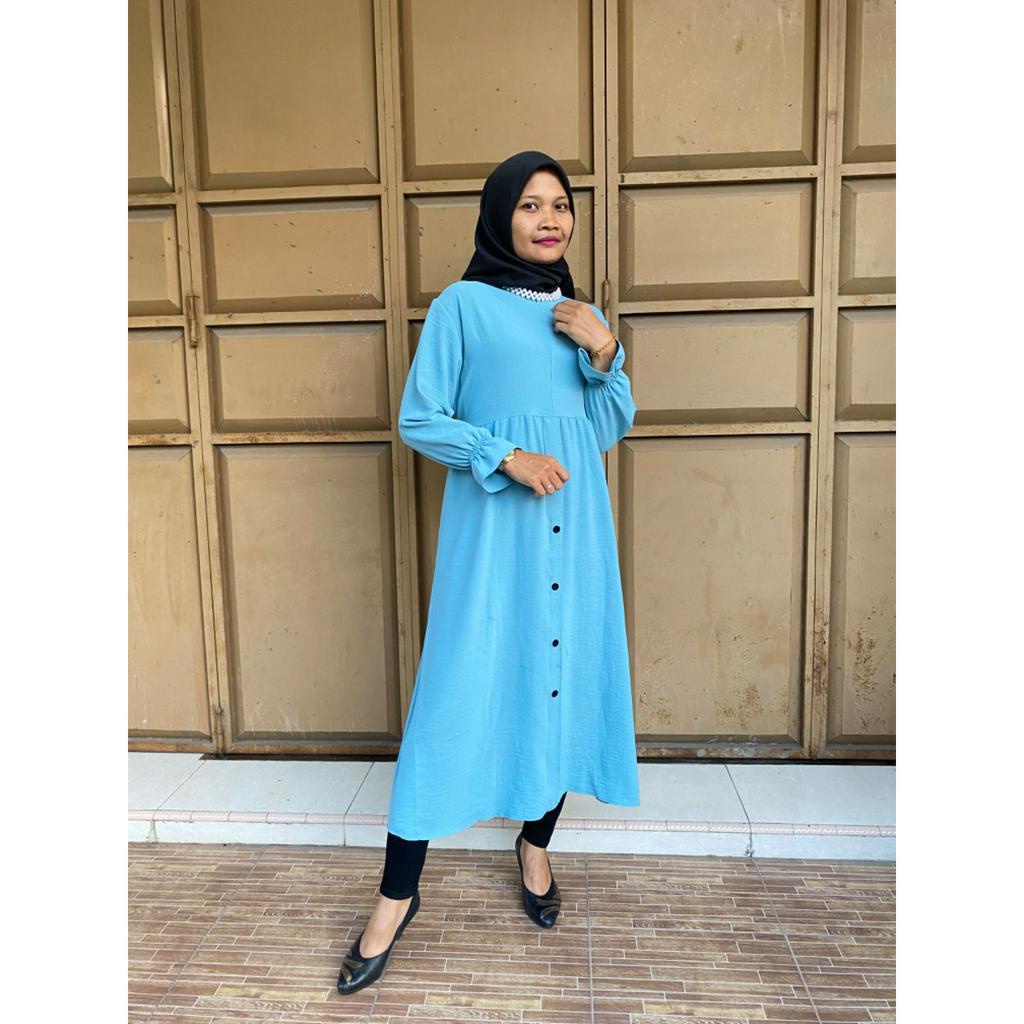 MEYSHA DRESS MIDI BAHAN CRINKLE AIRFLOW