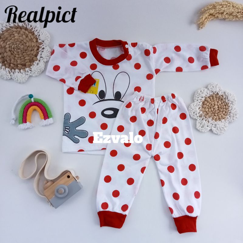 setelan baju bayi piyama bayi kaos oblong / baju bayi 0-6 bulan