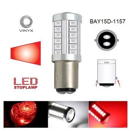 Lampu LED Bayonet Brake Rem 1157 W5W 5630 33 MATA Senja Mobil Motor Tidak Strobo / Flash Projector