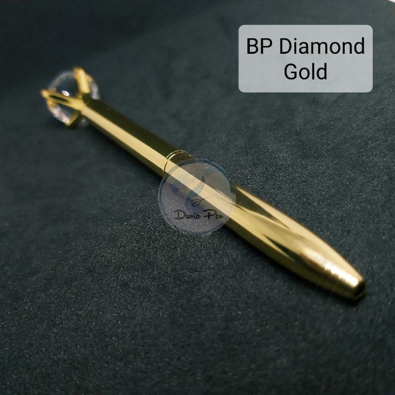 Ball Pen Diamond, Pen Cantik , Pulpen Berlian Gold, Ballpoint Unik Emas, Refill Ballpoint mini-3