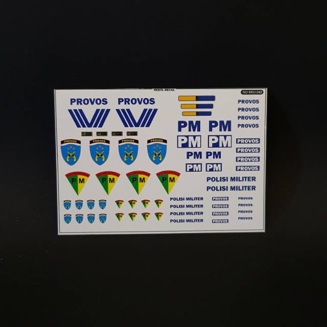 Decal Hotwheels Motif Polisi Militer No SKU 042