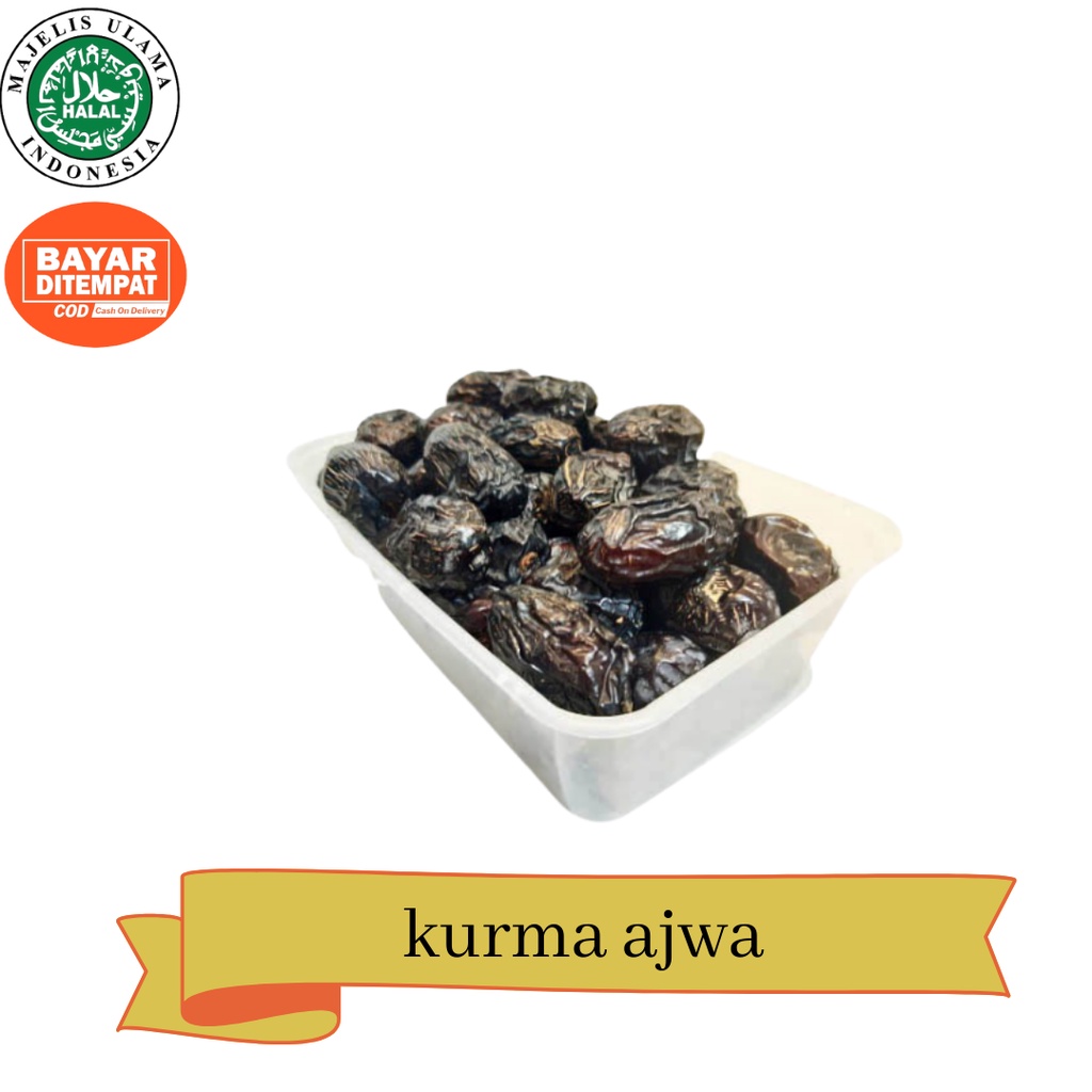 

KURMA AJWA JUMBO 500 GR / KURMA AJWA / KURMA NABI ALMADINAH / AJWA JUMBO