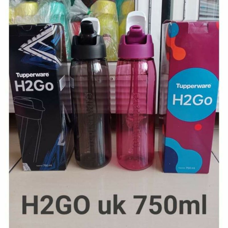 tuperware botol minum h2go  750 ml ada sedotan