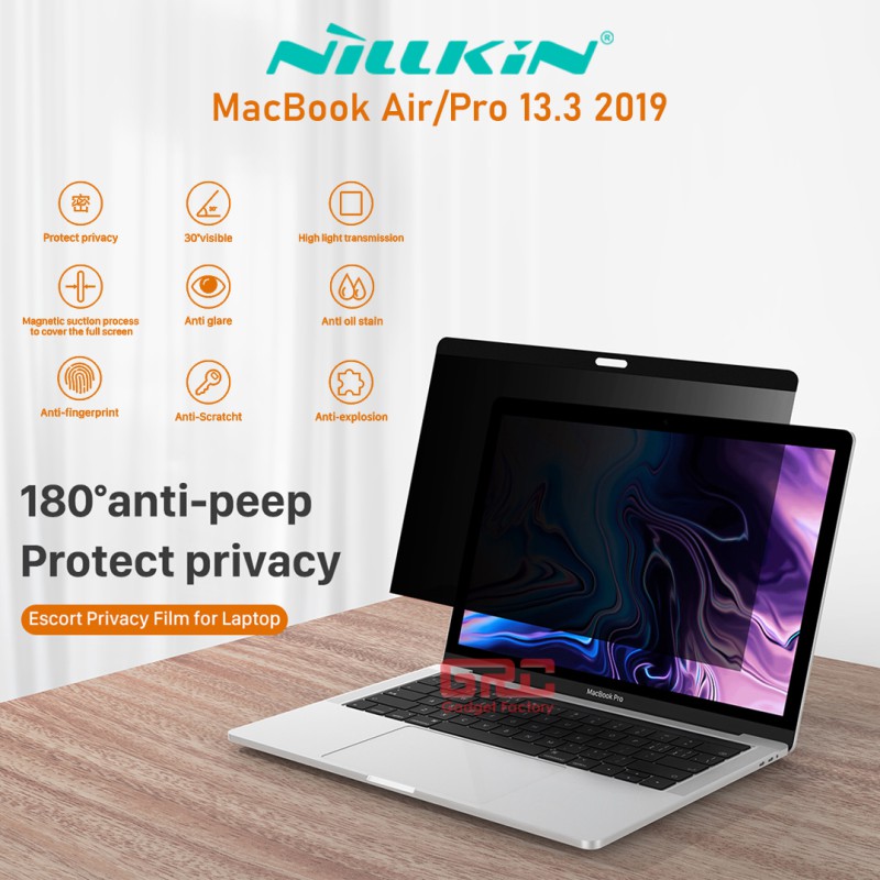 Anti Gores Spy Apple MacBook Air Pro 13.3 2019 Nillkin Escort Privacy