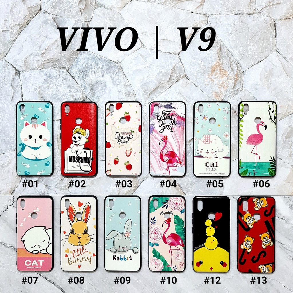 VIVO V7 V7 PLUS V9 Y71 - LADY Soft Hard Case Emboss UV Glossy