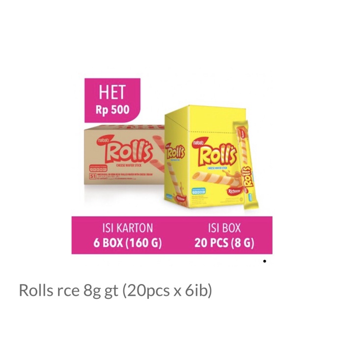 

504Omekho Richesse Nabati Rolls Keju @500 (1 Box Isi 20 Pcs) Jy60Jhh
