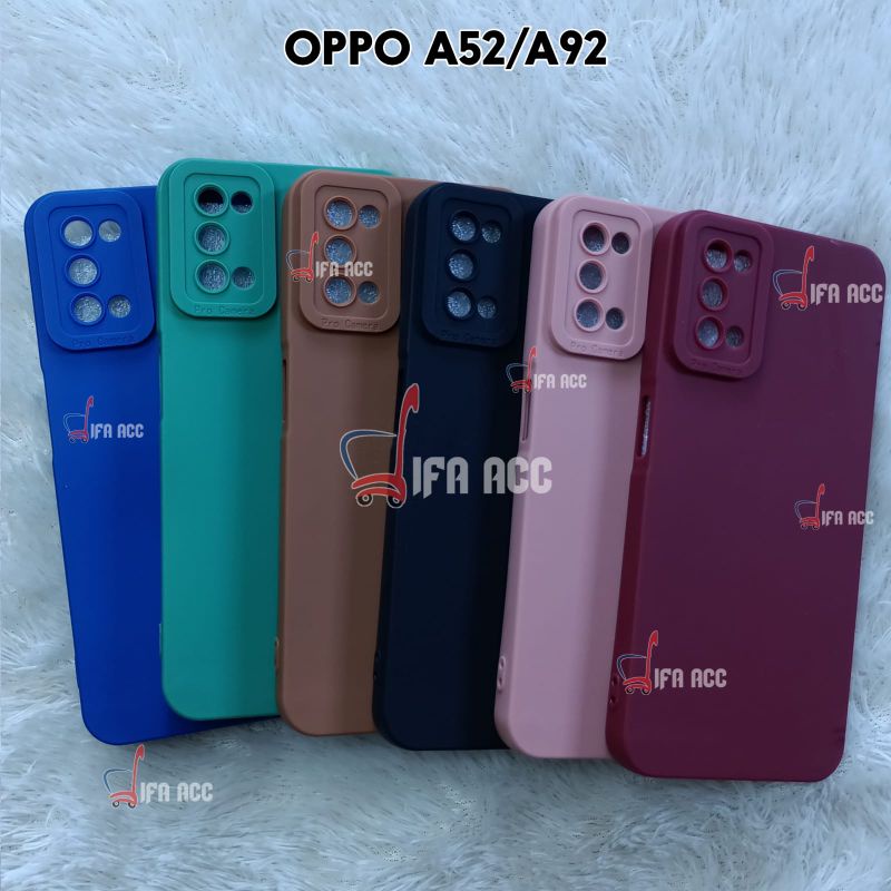 CASE Oppo A52 Oppo A92 Softcase TPU pro macaron pelindung CAMERA 360