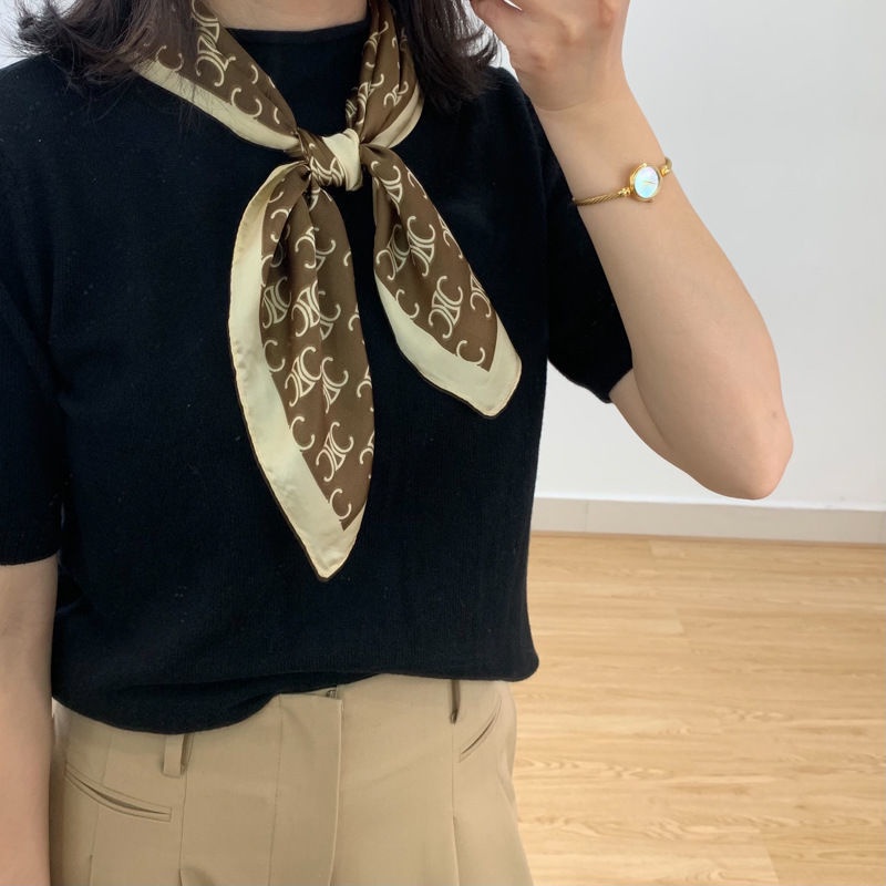 New Syal Scarf Korean Fashionable / Syal Wanita Bahan Sutra / Syal 70x70 Penutup leher / Syal scarf satin