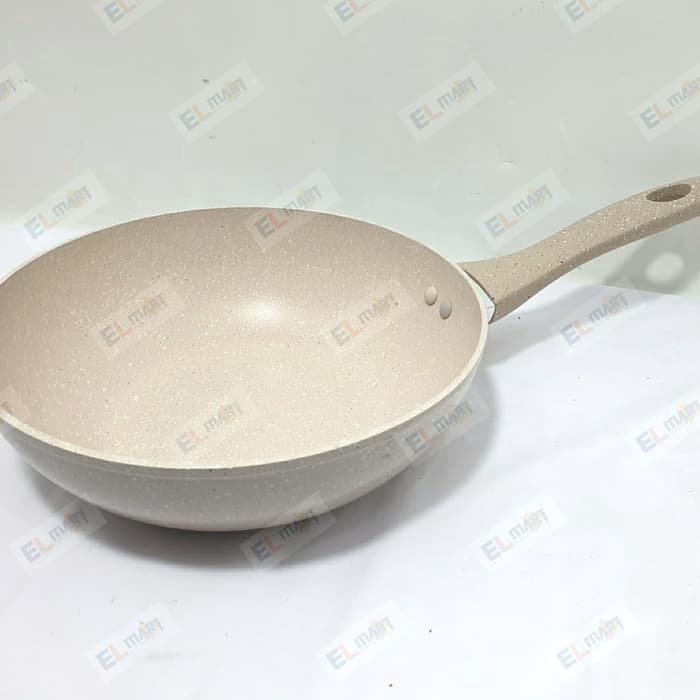 BOLde super pan granite Wok Pan beige 30cm premium quality induksi