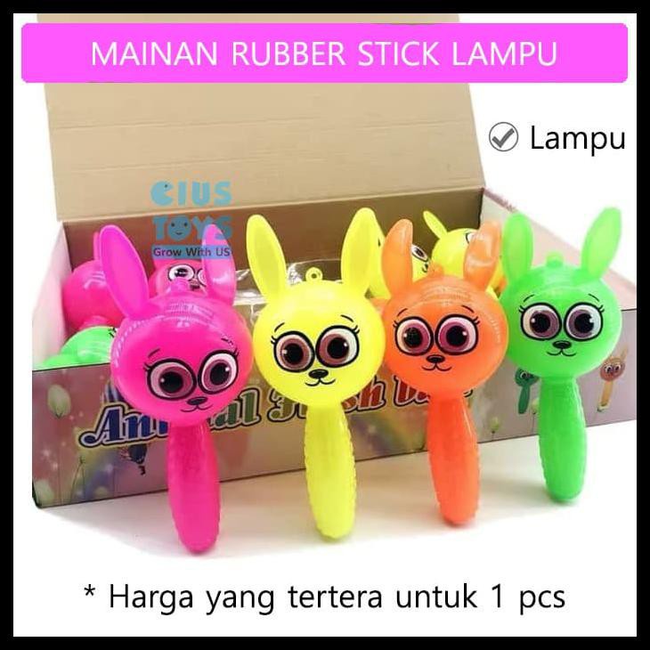 Rubber Stick Toys Boneka Lampu dan Suara