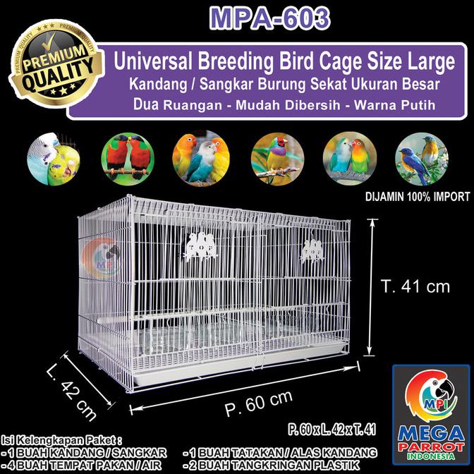 Kandang / Sangkar Burung Sekat Ukuran Besar Size L MPA-603