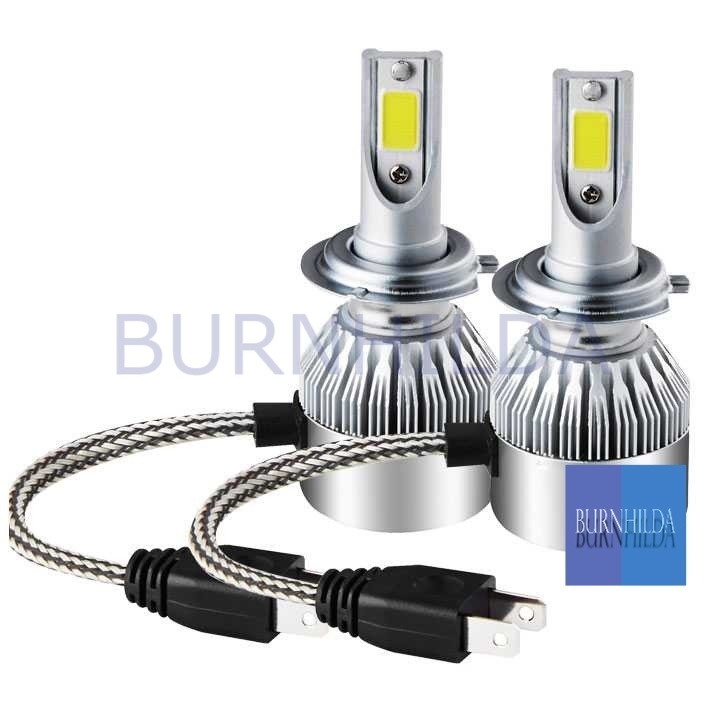 Lampu Mobil Headlight LED H7 COB 2 PCS mobil motor burnhilda