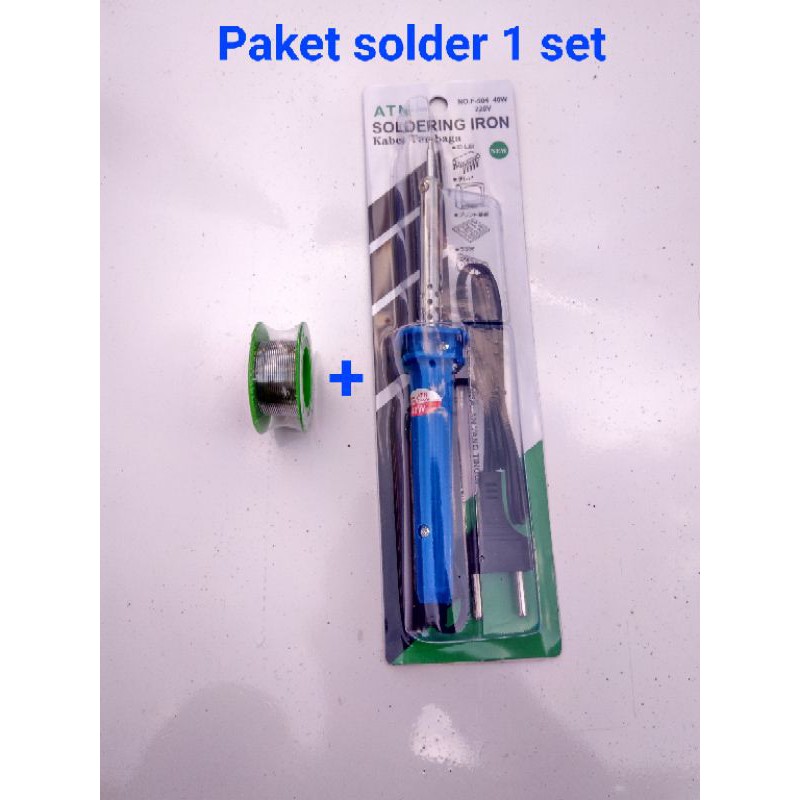 paket 1 set solder dan timah solder panjang 5 meter