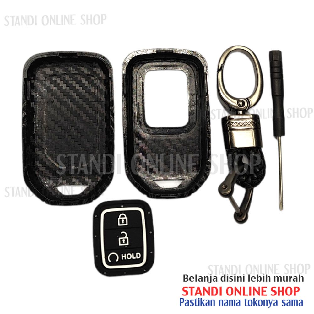 Cover Smartkey Sarung Kunci Carbon Case Honda Civic City Hatchback BRV