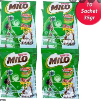 

Milo 3in1 1 Renceng isi 10 Sachet |Nestle 3 in 1 Coklat