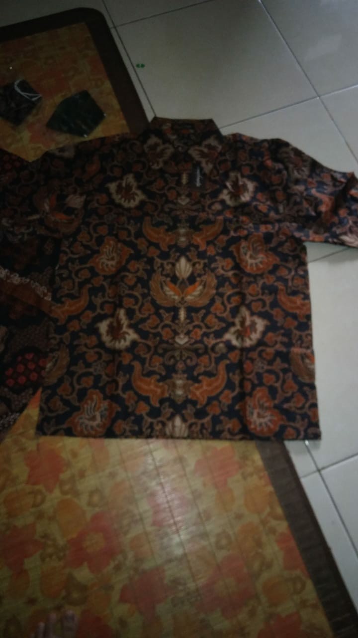 Qnunbatik Hem/kemeja Batik Lengan Panjang Pria Uk Standard - 5l Narita Prodo