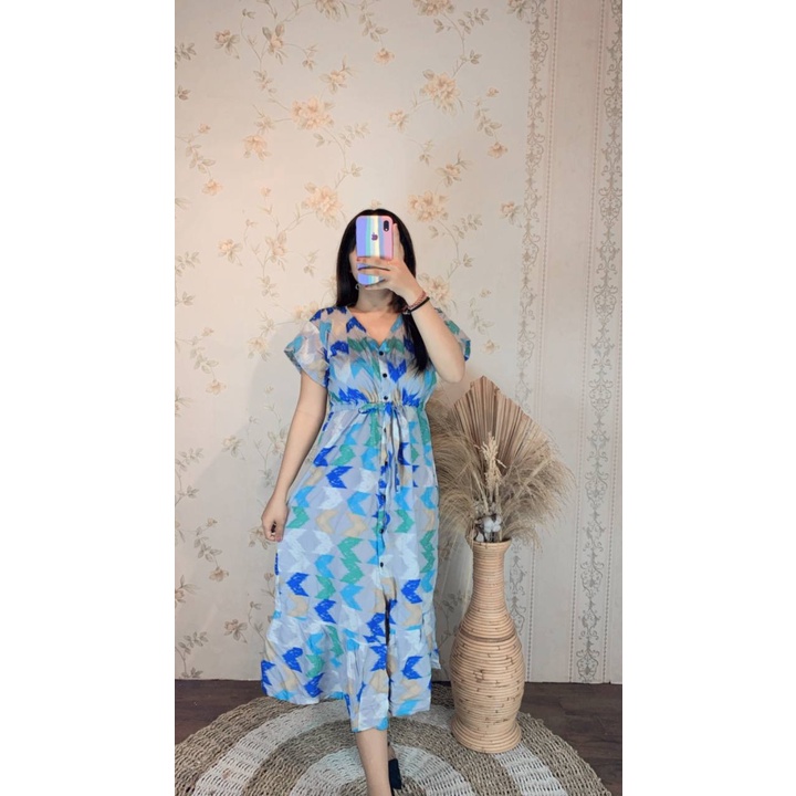 Nagita Arrow /Daster Murah Bali Bahan Rayon / Daster Rempel Bawah/Daster Tali tengah serut/Kancing