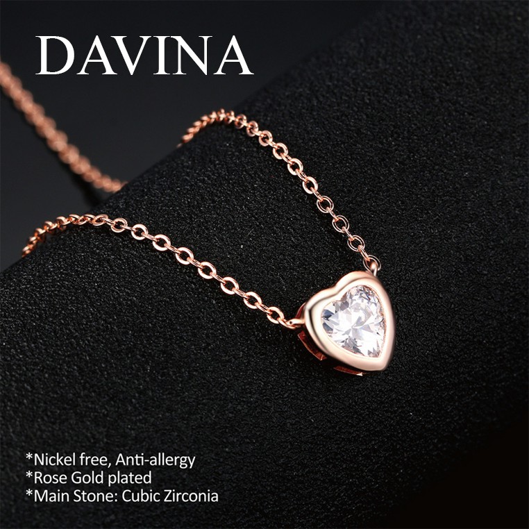 Kalung Fashion DAVINA Khloe Necklace Lapis Emas 18K Rose