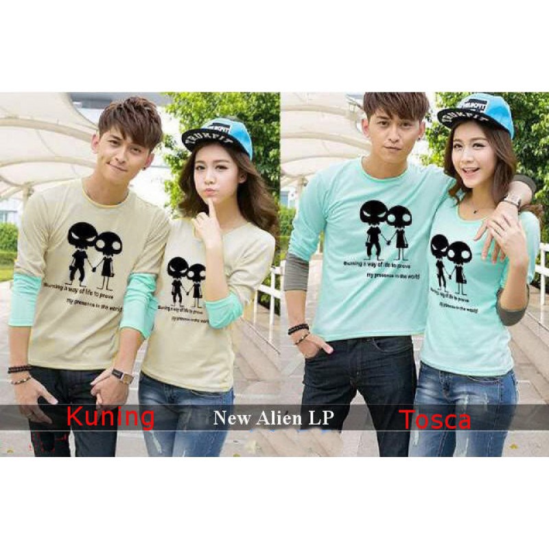 LP Alien - Baju Couple / kaos couple lengan panjang / baju pasangan