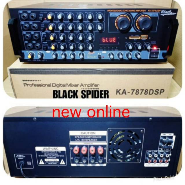 Amplie mixer black spider ka7878dsp bluetooth USB