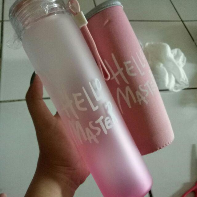 Botol Minum Hello Master Colourful Kaca 480ml