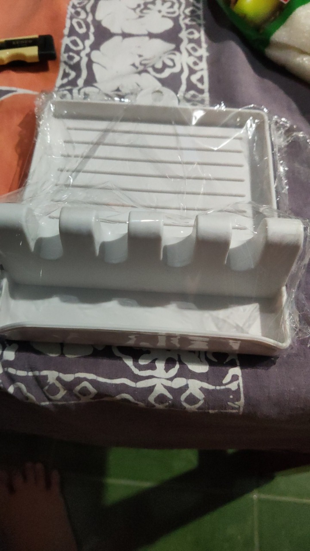 Tempat Tatakan Spatula Sutil Rak Wadah Alas Sutil Spatula Holder Tutup Panci Peralatan Masak Hp883m