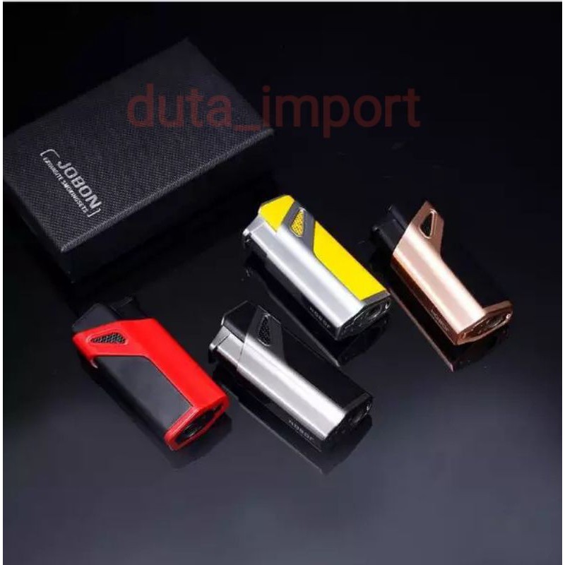 Korek Api Gas Jobon 3 Jet Flame Lighter Punch Hole Original Import