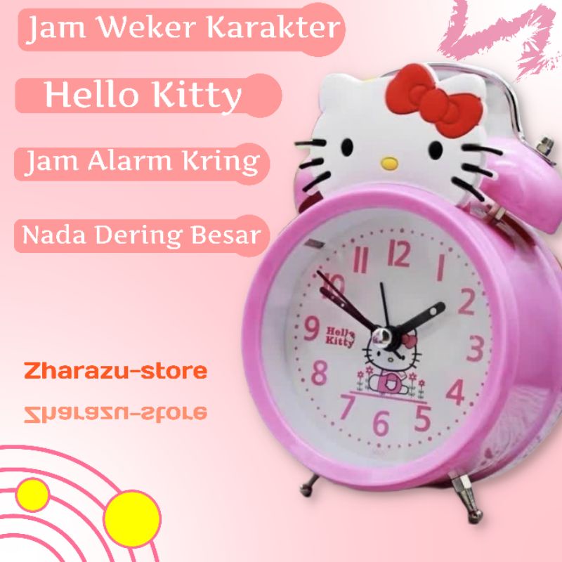 jam weker polos kring berdering nyaring/angka timbul/full colour unik