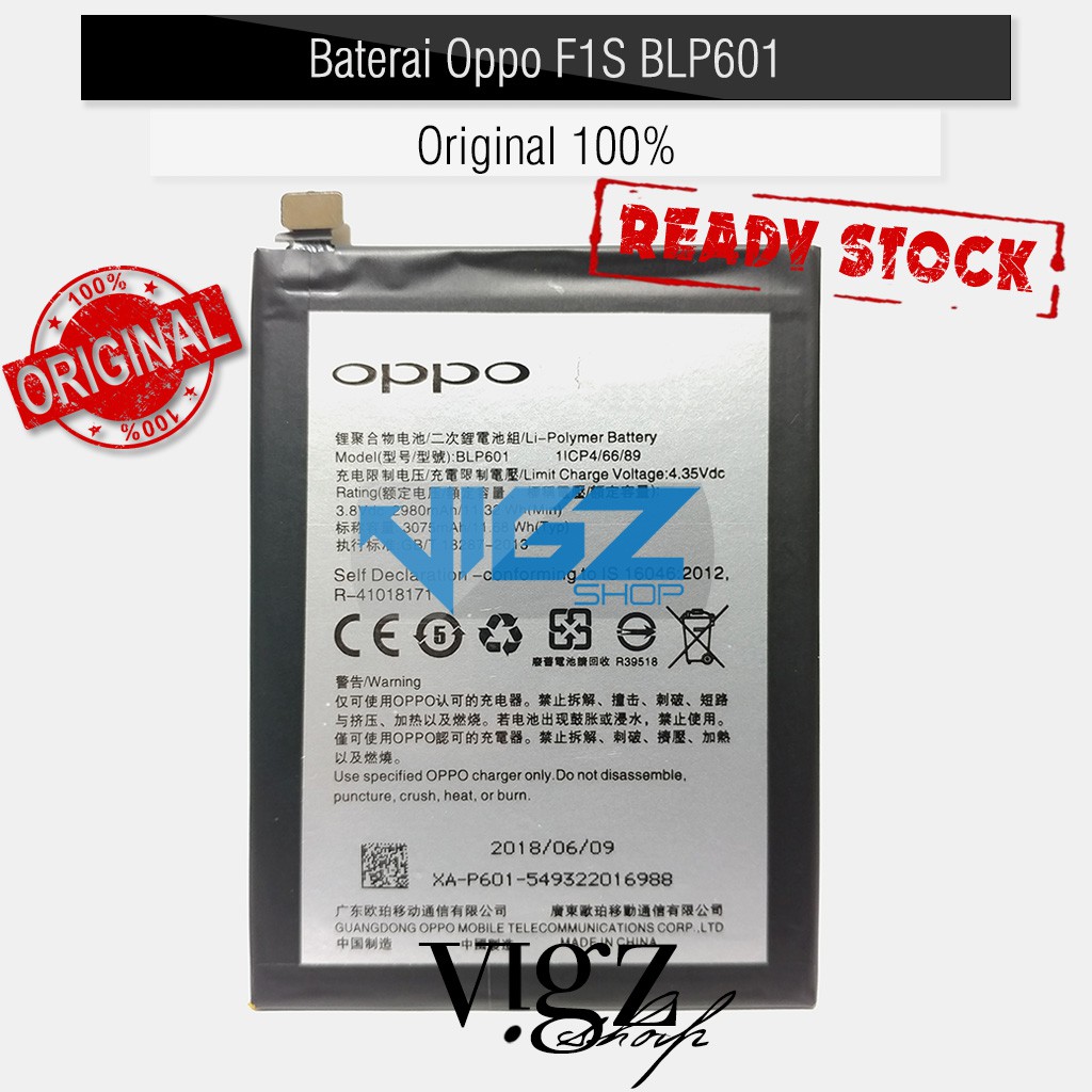 Baterai Oppo F1S BLP601 Original 100%