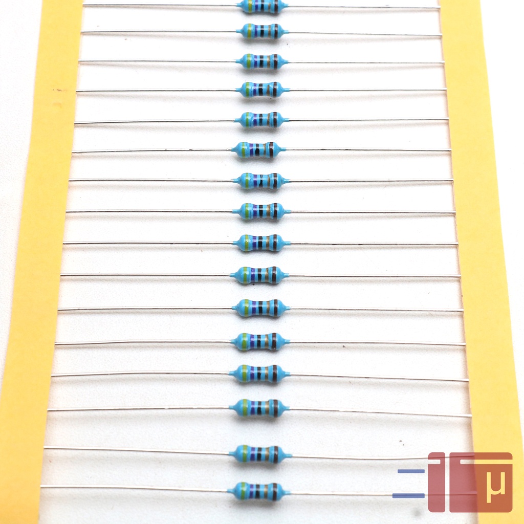 x10 Resistor 47R 47 Ohm 1/4W Metal Film 1% Taiwan Kaki Tembaga