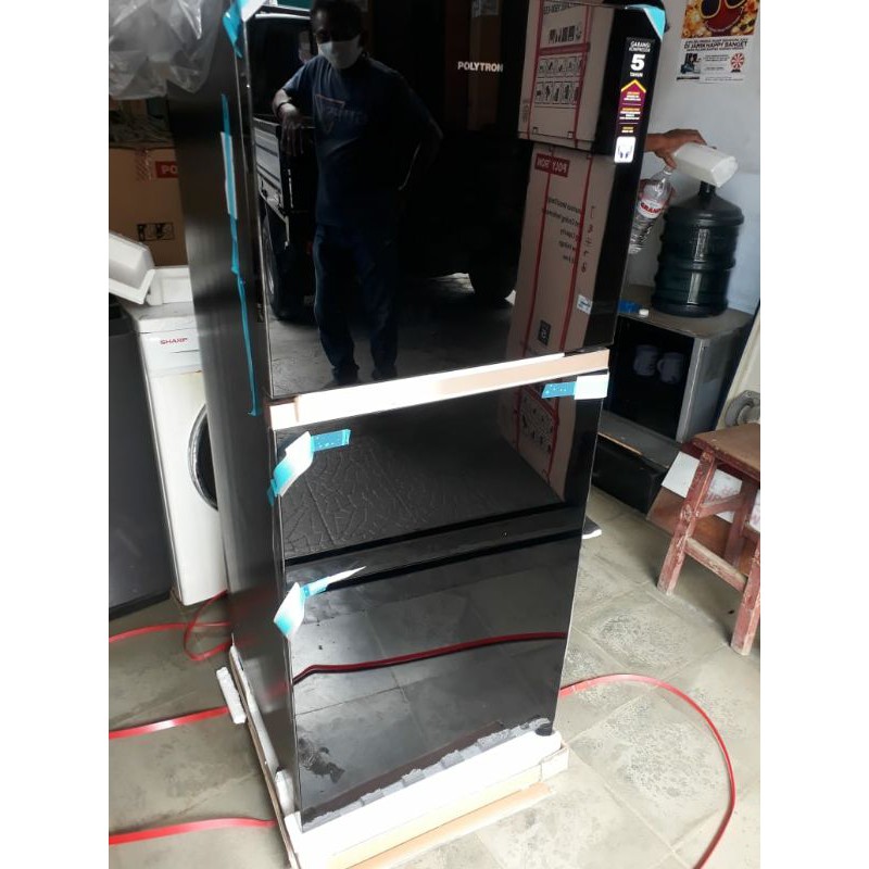 Kulkas Polytron 2 Pintu Belleza Jumbo 2 L Prw 23 Mn Prw 23mnx Tempered Glass 2 L Shopee Indonesia