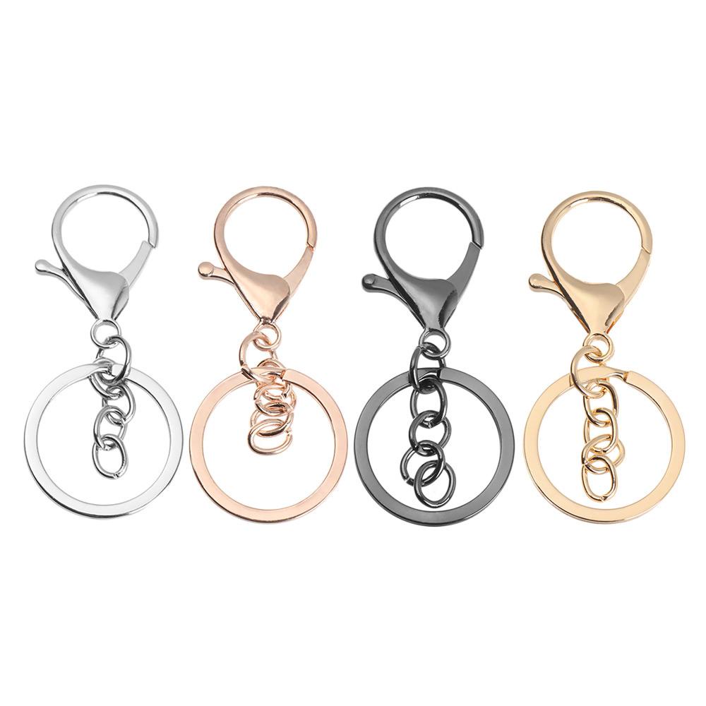 Nanas 5pcs Split Key Ring Rhodium Warna Emas Aksesoris Holders Key Hook