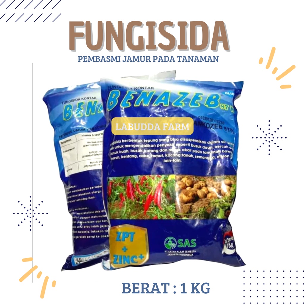 Jual Fungisida Benazeb Blue Wp Mancozeb Biru Kemasan Kg Ampuh Atasi