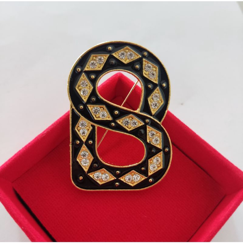 Brooch Buttonscarves KW//Bros Buttonscarves Polos/Mata/Mutiara-G-GOLD