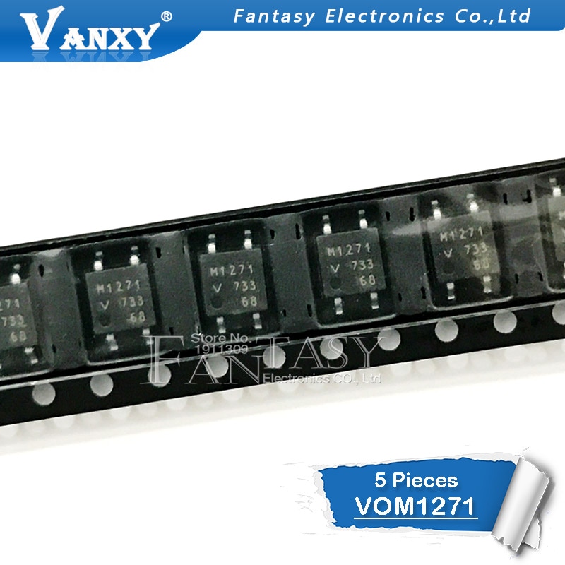 (Ready Stock) 5pcs VOM1271 SOP4 VOM1271T SOP-4 M1271 M1271T SOP SMD optocouplers Isolator