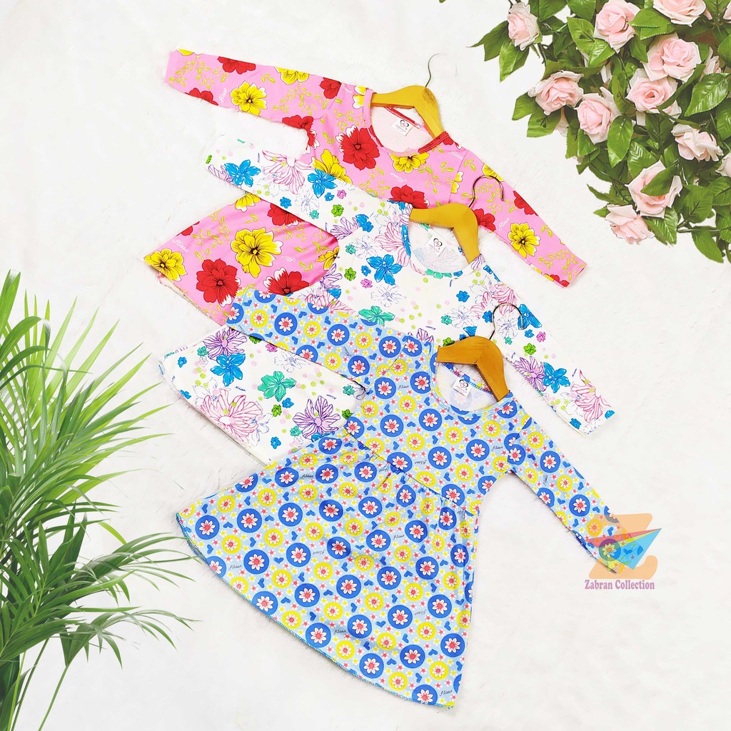 Dress Anak Lengan Panjang / Dress Ruffle Anak  1 Sampai 5 Tahun