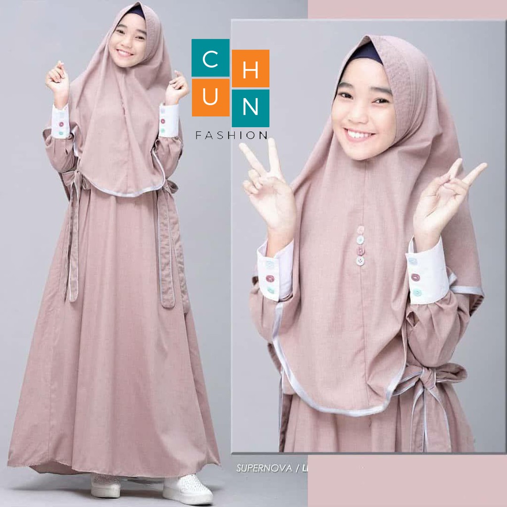 Busana Muslim Gamis Anak Perempuan Murah Syari Kids 10 11 12 13 14 15 Tahun Umur Usia Shopee Indonesia