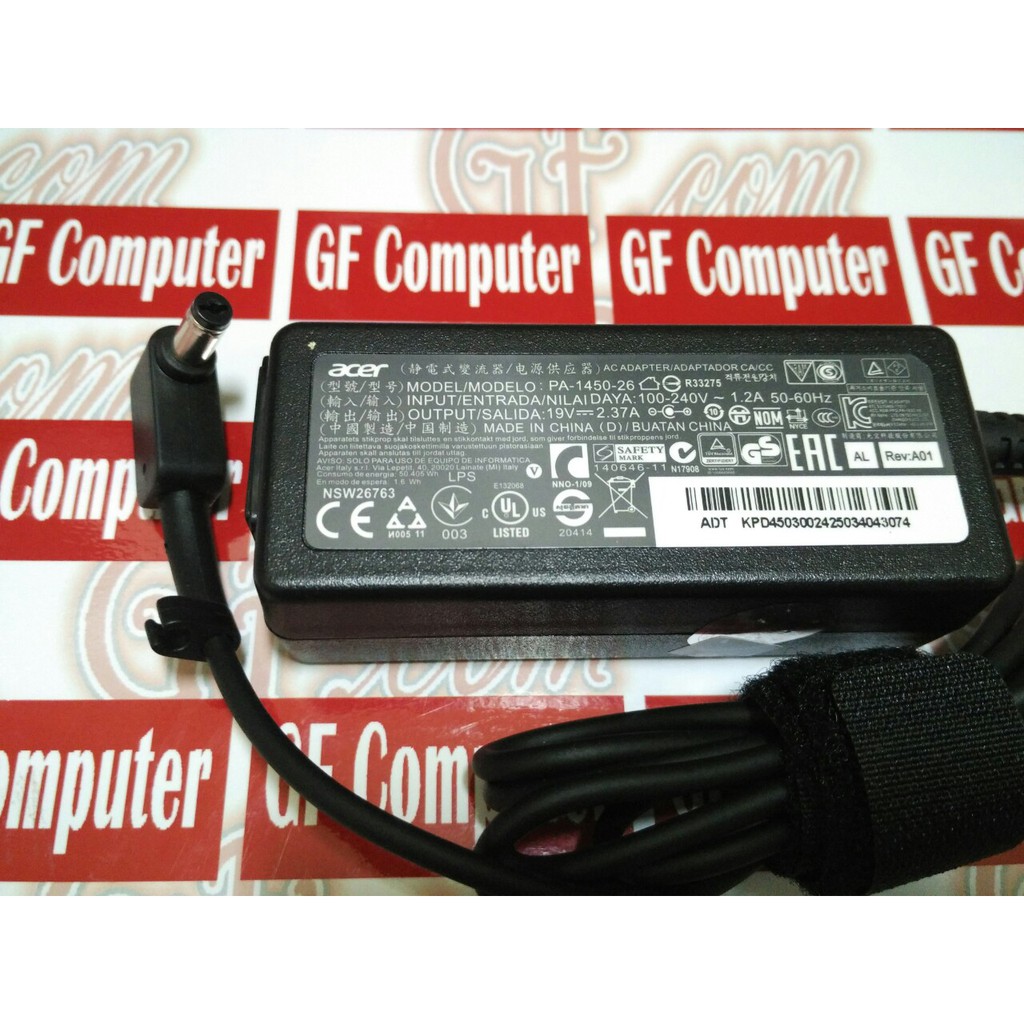 Original Adaptor Acer 19v 2.37a (5.5mm*1.7mm) For Aspire ES1-512 ES1-711 E5-422 E5-573 E5-721 R5-471