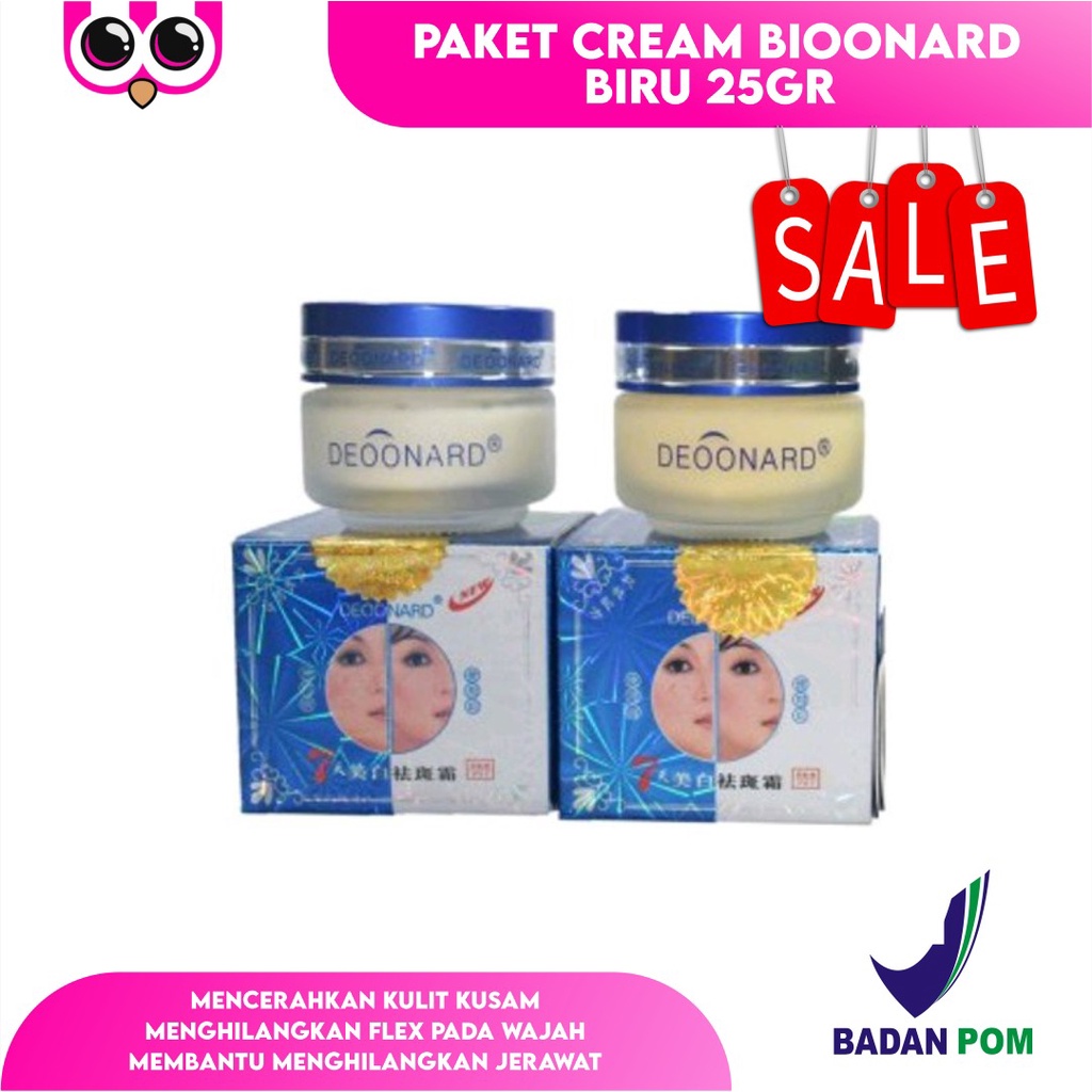 SALE Paket Cream Bioonard Biru 25gr - (Day & Night) Diskon
