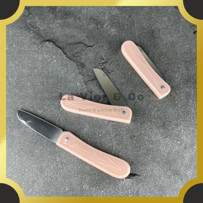 Pisau Lipat Dapur Buah Sayur Stainless Keramik Kecil Unik Knife