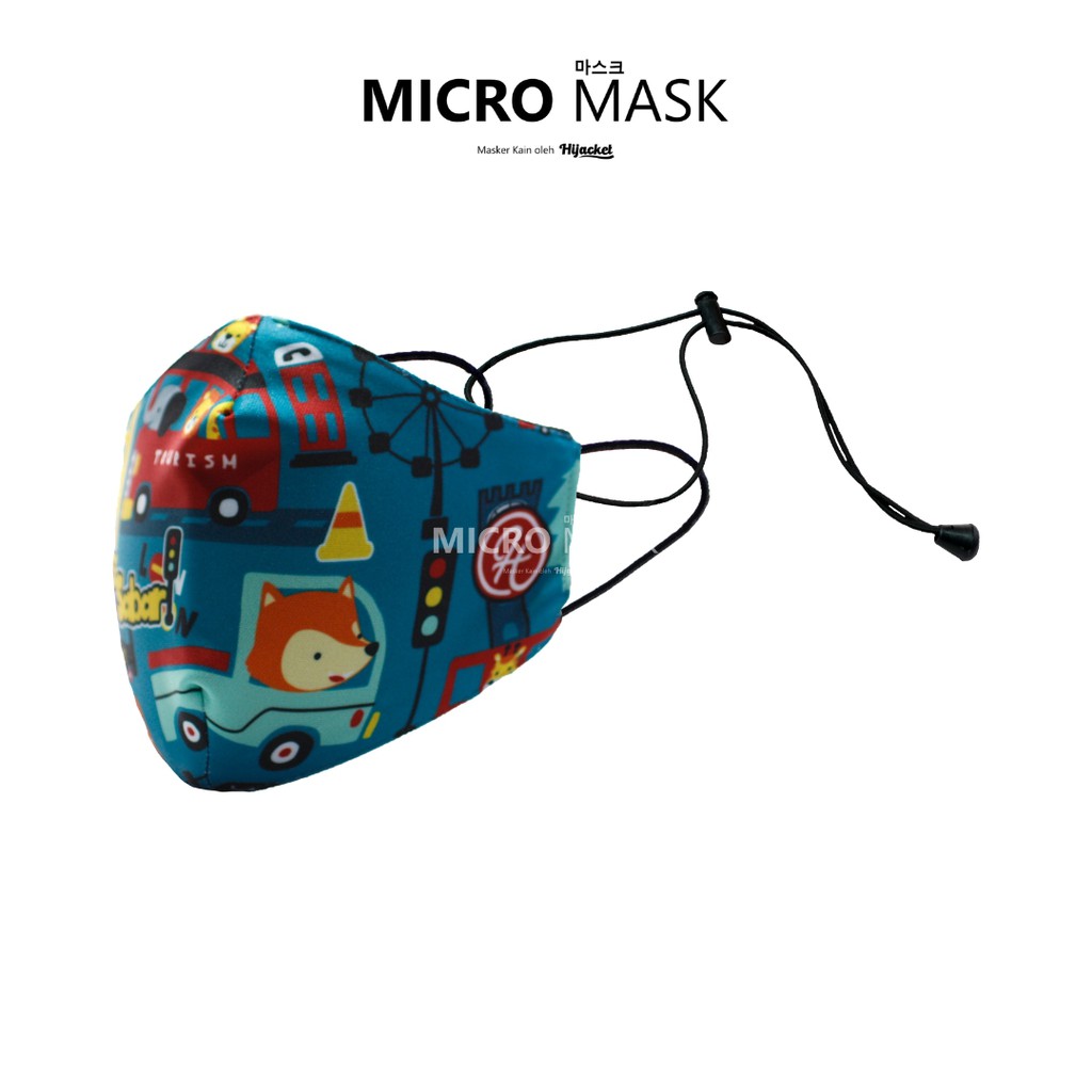 Masker Kain Anak Karakter Micro Mask Kids Hijacket / Masker Earloop / Masker Headloop-ALWAYS SABAR 01