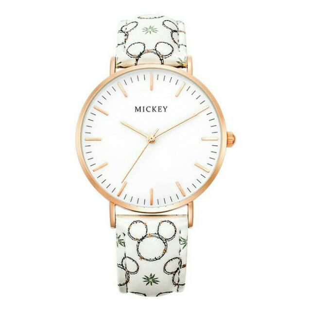Disney Ori MS1160 Mickey Mouse Jam Tangan Wanita Perempuan Remaja Dewasa Putih