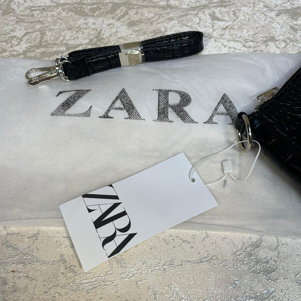 Shoulder Bag Zara Croco FREE DUSTBAG / Tas Selempang Bahu Leather Tas Kulit