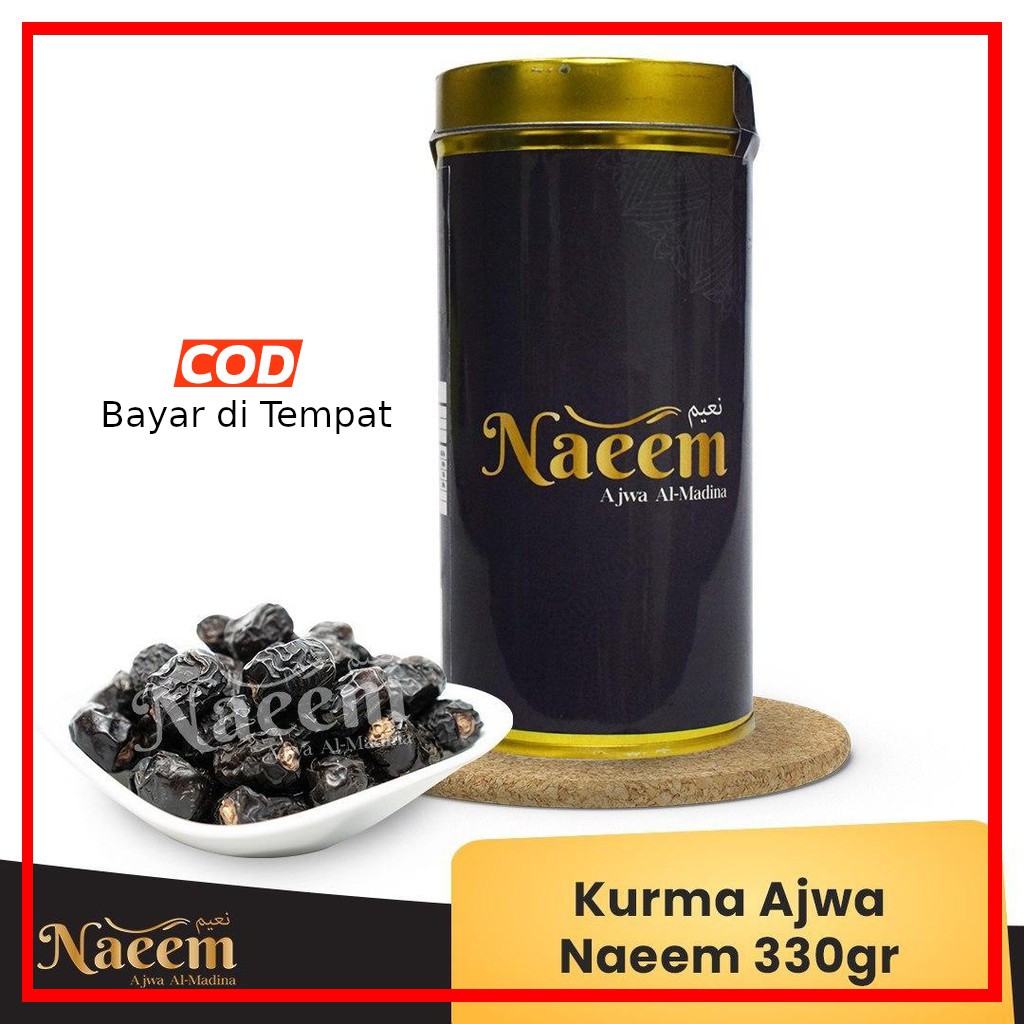 

Kurma Ajwa Naeem - Premium Quality - Kurma Azwa - Kurma Ajwah - Kurma Nabi Al Madinah 330 gram