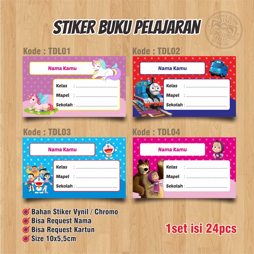 stiker nama untuk buku tulis - Paul Cornish