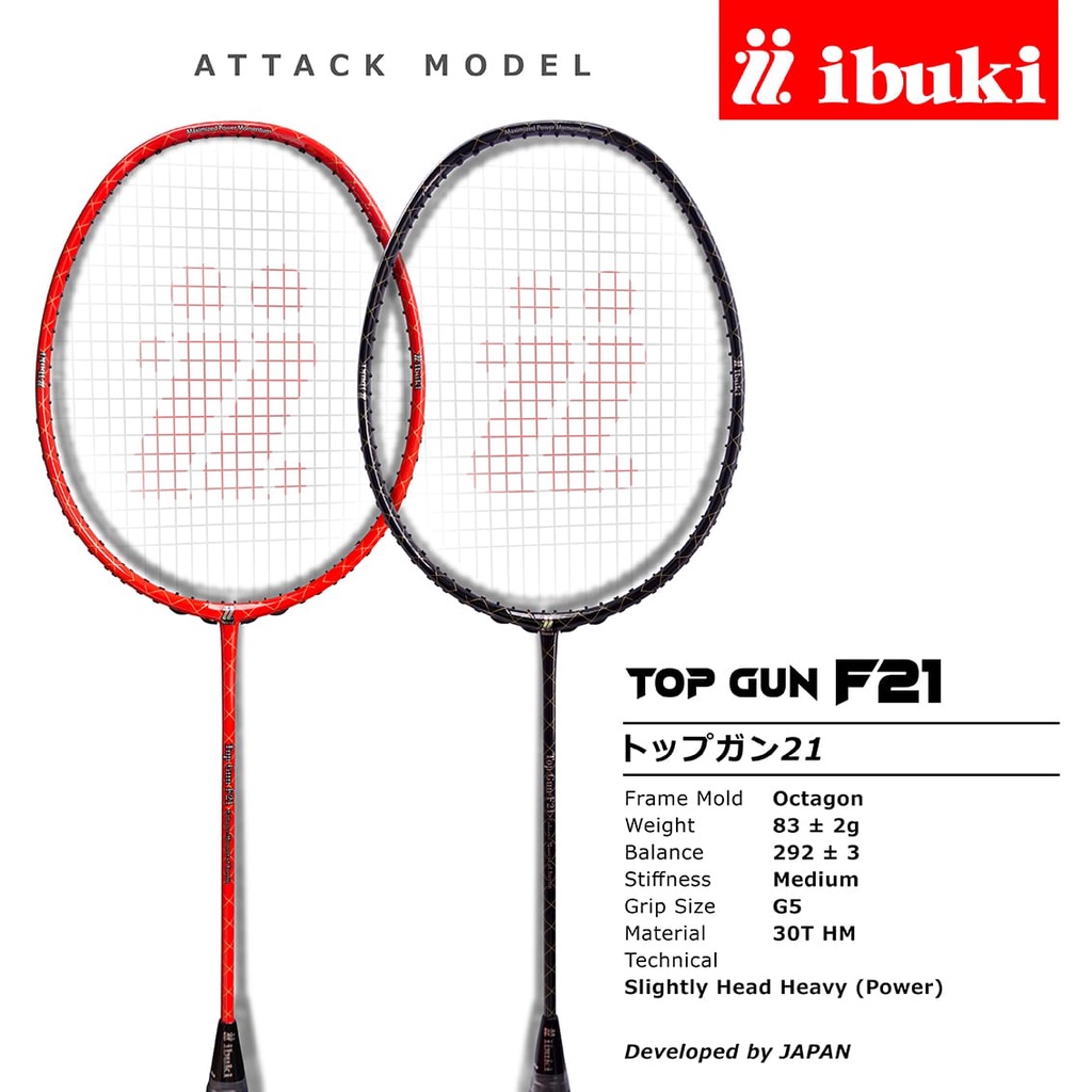 IBUKI TOP GUN 21 RAKET BADMINTON ORIGINAL