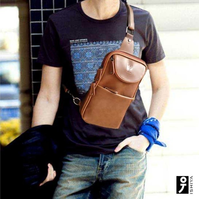 [Tas] Tas Selempang Pria Import Korean Style Ishiya -Tas Qpei- [Selempang]