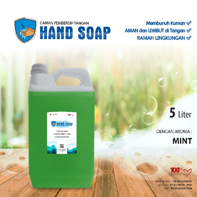 HandSoap pembersih tangan aneka aroma segar kemasan jurigen 5 liter